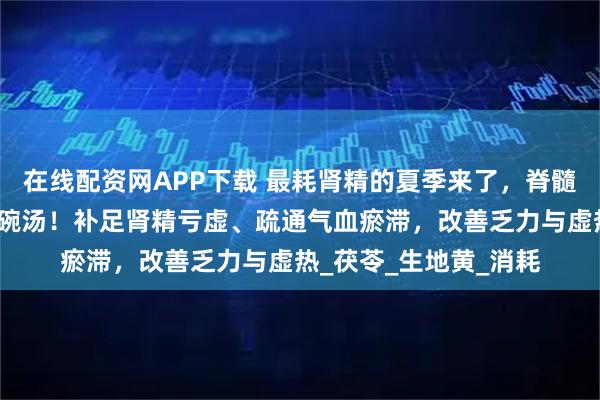 在线配资网APP下载 最耗肾精的夏季来了，脊髓损伤的朋友，试试这碗汤！补足肾精亏虚、疏通气血瘀滞，改善乏力与虚热_茯苓_生地黄_消耗