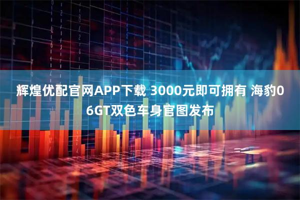 辉煌优配官网APP下载 3000元即可拥有 海豹06GT双色车身官图发布